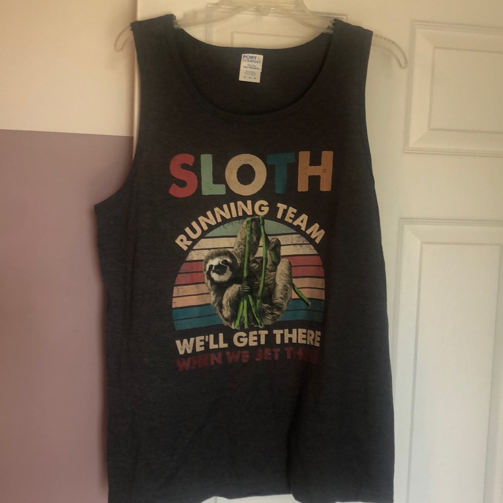 Cute tank with sloth